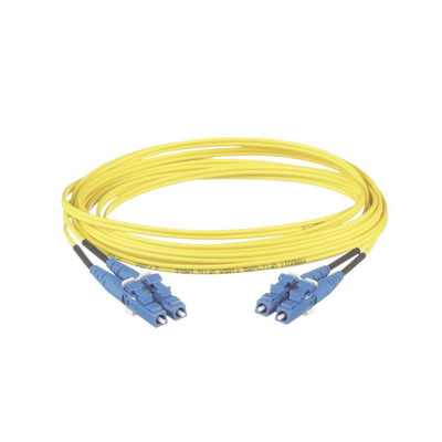 Jumper de Fibra Optica Monomodo 9/125 OS2, LC-LC Duplex, LSZH, Color Amarillo, 3 Metros (9.84 Pies) | F92ELLNLNSNM003
