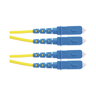 Jumper de Fibra Optica Monomodo 9/125 OS2, SC-SC Duplex, OFNR (Riser), Color Amarillo, 5 Metros (16.40 Pies) | F923RSNSNSNM005