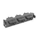 Placa Acopladora de Fibra Óptica Quick-Pack, Con 3 Conectores SC Duplex (6 Fibras), Negro | RIC-F-SC6-01