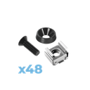 Juego de 48 Tornillos con 48 Arandelas y 48 Tuercas Enjauladas para Rack LINKED PRO | LP-TAT-48