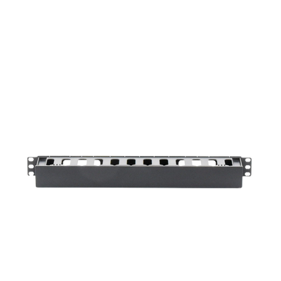 Organizador de Cables Horizontal de 1U para Rack de 19", Fabricado en Polímero Resistente a Deformaciones y Rayones | LP-ORG-01