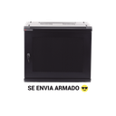 Gabinete PRECISION, Con Puerta Perforada, de 19in, 9UR, 450mm de Profundidad, Color Negro | PSTC-09-645BDP