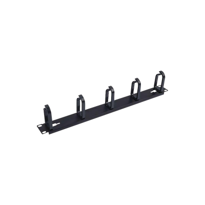 Organizador de Cables con 5 anillos, 1U, 19" Color negro | LP-CM-01