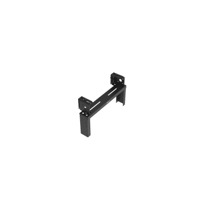 Rack de Distribución Aéreo de 2 Postes PanZone®, Rieles Roscados #12-24, de 4 UR, Color Negro | PZLRB4U