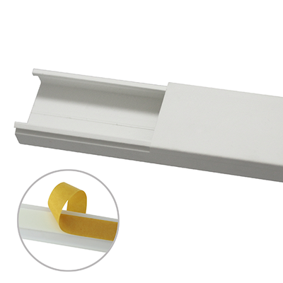 Canaleta en color blanco sin división, 35 x 17 mm tramo 6 pies, con cinta adhesiva (5301-21262) | TMK-1735-SD-CC