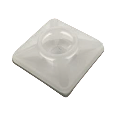 Base Autoadherible para Cinchos Práctica y Eficiente para la Organización y Fijación de Cables, Fabricada en Nylon Resistente y de Color Natural con una Medida de 19x19 mm, Paquete con 100 Piezas (4210-00001) | TH-BASE-CIN