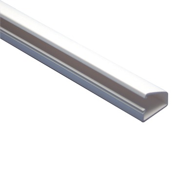 Canaleta blanca tipo bisagra de PVC auto extinguible, con cinta adhesiva, paquete con 4 piezas de 20x10x1100mm (5101-01272) | TMK-1020