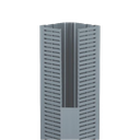 Canaleta para Cable en Esquina, 5.33" x 4.58", 6 Pies, Color Gris | CWD4LG6