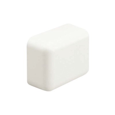 Tapa Final, para uso con canaleta LD3, material ABS, Color Blanco Mate | ECF3IW-E