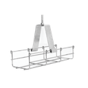Suspensión conjunto 100 mm, para montar la charola desde el techo, con acabado Electro Zinc para varilla de 1/4, 5/16 y 3/8 | MG-51-140EZ