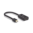 Convertidor Mini Display Port a HDMI / 4K@30Hz / Thunderbolt / Blindaje Interno Múltiple / Carcasa ABS / Longitud de 25 cm (9.84 pulgadas) | 40360