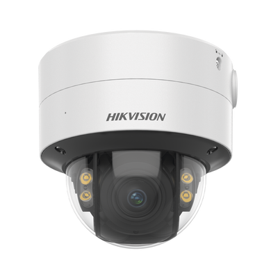 Domo IP 4 Megapixel / Imagen a Color 24/7 / Lente 2.8 - 12 mm / Luz Blanca 40 mts / WDR 130 dB / Exterior IP67 / IK10 / Captura Facial / Videoanaliticos / AcuSense | DS-2CD3747G2T-LZSU(C)