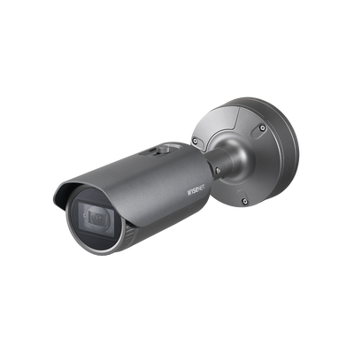 Cámara IP Tipo Bala Antivandálica 2MP / Lente Motorizado 2.8-12mm / IR 50M / WDR 150db / H.265 & WiseStream II | XNO-6080R
