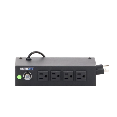 Tomacorriente de 4 Contactos (NEMA 5-15R) Voltaje Entrada/Salida: 120Vca/10A Max. Opción de Instalación en Escritorio o Pared | HTCM-S1U