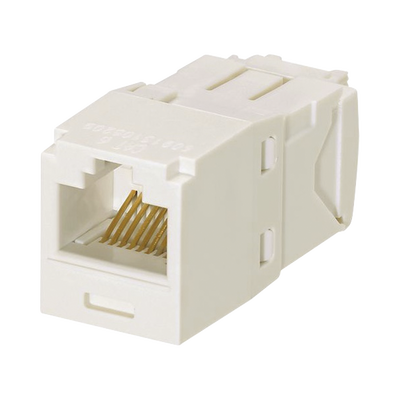 Conector Jack RJ45 Estilo TG, Mini-Com, Categoría 6, de 8 Posiciones y 8 Cables, Color Blanco Mate | CJ688TGIW
