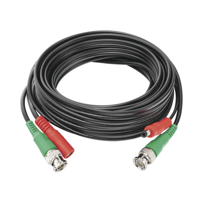 Cable Coaxial (BNC RG59) + Alimentación / SIAMES / 5 Metros (16.40 Pies) / 100% Cobre / Para Cámaras 4K / Uso Interior y Exterior | DIY-5M-HD