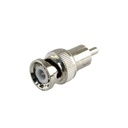 Adaptador en Línea para 75 Ohm, de Conector BNC Macho a RCA Macho en Aplicaciones de Audio-Video para Cámaras, Monitores y DVR's. | TT-RG-01