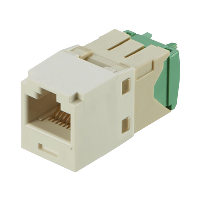 Conector Jack RJ45 Estilo TG, Mini-Com, Categoría 6, de 8 Posiciones y 8 Cables de Calibre 28/30 AWG, Color Blanco | CJT688TGWH