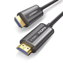 Cable HDMI de 15 Metros (49.21 Pies) por Fibra Óptica 4K@60Hz | Fibra de 4 Núcleos + Cobre EstaÑado de 7 Núcleos | Compatible con HDMI 2.0 | Alta Velocidad 18 Gbps | 3D | HDR | Carcasa de Zinc | Premium | 2 AÑos de GarantÍa | 50215