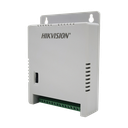 Fuente de Poder Regulada 12 Vcc / 13.5 Vcc / 15 Vcc para 8 Cámaras / 8 Amperes (1 Amp por Salida) / Voltaje de Entrada 90 - 130 VCA / Filtro de Ruido para Cámaras 4K / Modo para Largas Distancias | DS-2FA1205-C8/K