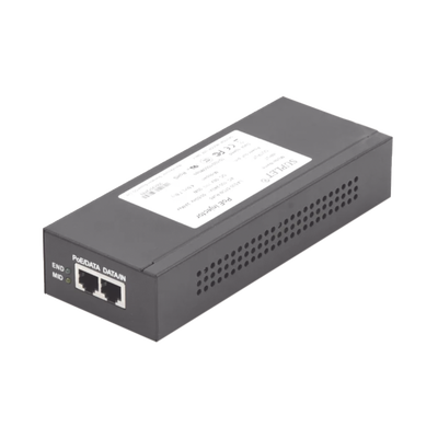 Inyector Super Hi-PoE / 56 Vcc / 30 Watts / Para Domos HIKVISION PTZ / IP (-AE / DE) / Soporta 802.3 af /at / Para Aplicaciones de CCTV | LAS30-57CN-RJ45