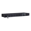 PDU Switchable por Toma, Para Distribución de Energía, Entrada 120 Vca NEMA 5-15P, Con 8 Salidas NEMA 5-15R, Horizontal 19in, 1UR | PDU41001