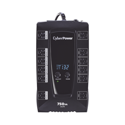 UPS de 750 VA/450 W, Topología Línea Interactiva, Entrada 120 Vca NEMA 5-15P, Tipo Gabinete Compacto, Con 12 Tomas NEMA 5-15R | AVRG750LCD