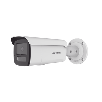 [Dual Light + 2 Micrófonos Integrados] Bala IP 6 Megapixel / Lente 4 mm / 80 mts Luz Blanca + 80 mts IR / ACUSENSE / Exterior IP67 / WDR 120 dB / PoE  / Micro SD / Metal / ACUSEARCH | DS-2CD2T63G2-4LI2U