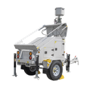 Traila / Remolque con Mástil Retráctil de 7.5 m. para Videovigilancia o Iluminación, con Bases para Instalar Paneles Solares y Baterías (No incluidos) | PST-VTS-3P