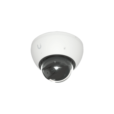 Cámara UniFi Protect G5 AI Dome Blanco, Para Interior o Exterior, 4K (8MPX), Ángulo 109.9°. Visión Nocturna IR Hasta 40m, Detecciones Inteligentes de Rostros y Placas, Audio Bidireccional, Protección IP66, Anti-Vandalismo | UVC-AI-DOME-W