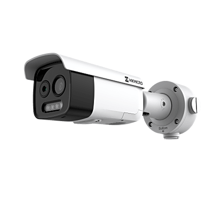 HIKMICRO Cámara Bala IP Dual Térmica y Óptica  / Análisis de Video con GUANLAN AI / Detección Térmica de Incendios y Humos / Medición de Temperatura -20°C a 150°C / Térmica 256 x 192 / | HM-TD2628-3/G1/T3A