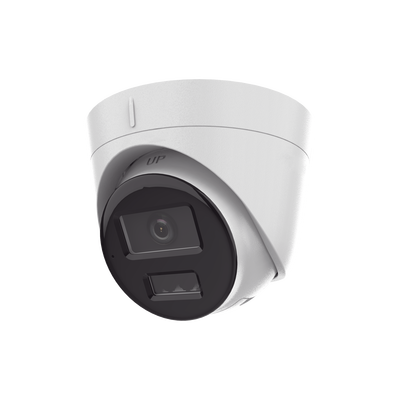 [SIN MARCA O LOGO][Dual Light] Turret IP 4 Megapixel / Lente 2.8 mm / 30 mts IR + 30 mts Luz Blanca / Micrófono Integrado / ACUSENSE Lite / Exterior IP67 / H.265 / PoE / ONVIF / Micro SD | DS-2CD1343G2-LIUF/NEU