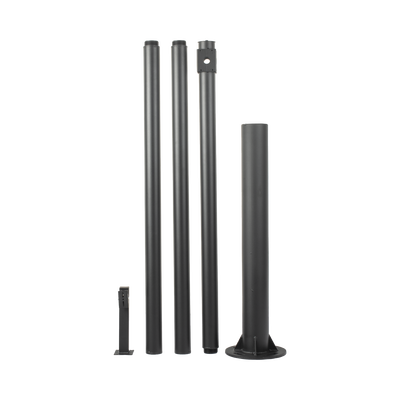 Poste Seccionado de 6 Metros / Especializado para la Instalación de Videovigilancia / Incluye Base de Cimentación y Brazo para Cámara PTZ / Color Negro | XGAPOLE6M/A