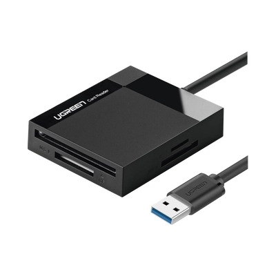 Lector de Tarjetas USB-A 3.0  a CompactFlash (CF)/ MemoryStick (MS)/ TransFlash (TF)/ SecureDigital (SD) | 4 en 1 | 5Gbps | Hasta 2TB | Soporta Windows/Mac OS/Linux/Android | Lectura de tarjetas simultánea | Cable de 15cm. | 30333