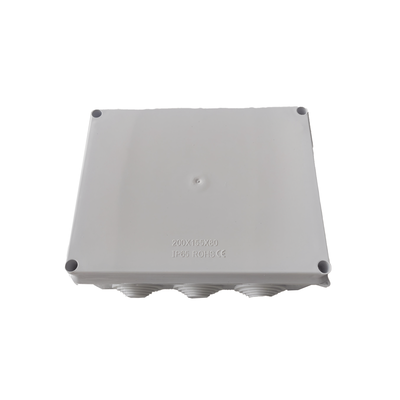 Caja de Conexiones Impermeable IP65, 10 Entradas, Dimensiones 200 x 155 x 80 mm, para Instalaciones Industriales, Comerciales y Residenciales, Incluye Tornillería para su Instalación | LP-WBX-200
