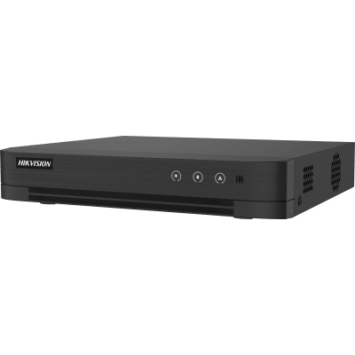 DVR 8 Canales TURBOHD + 8 Canales IP / 8 Megapixel (4K) / Audio Bidireccional / ACUSENSE / 1 Bahía de Disco Duro / Salida de Video en Full HD / H.265+ | IDS-7208HUHI-M1/T