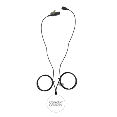 Micrófono de 2 cables serie LOC para Hytera PD770, PD782, PD706, PD786 | E1-2W2HY131