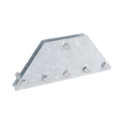Placas igualadoras con tornillería y separadores, para 6 retenidas. Galvanizado en inmersión. | SP202050G6R