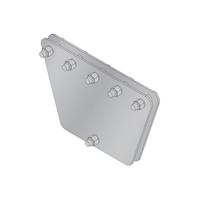 Placas igualadoras con tornillería y separadores, para 5 retenidas. Galvanizado en inmersión (30x30x50 cm). | SP-303050-G