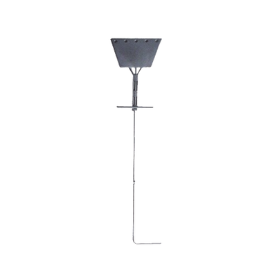 Ancla de Piso Tipo Paleta 5 Orificios para Retenida. Placa: 3/4", Redondo: 1", Altura: 210 cm. Galv. Inmersión. | SAZ-90G