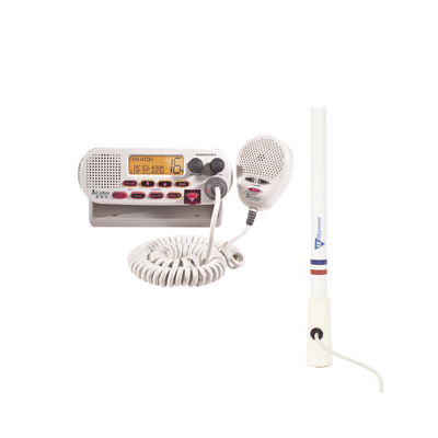 Kit de radio MRF45D | mas antena marina de fibra de vidrio TX-5206-SYS y soporte para antena 4186 | MRF45D/KIT5206