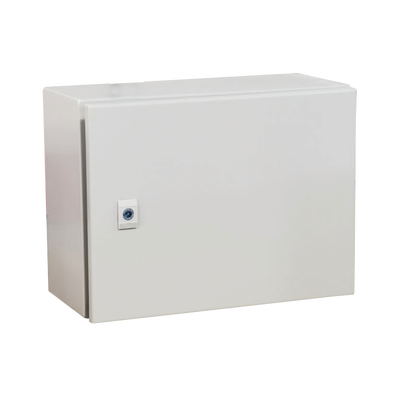 Gabinete de Acero IP66 Uso en Intemperie (500 x 300 x 300 mm) con Placa Trasera Interior Metálica y Compuerta Inferior Atornillable (Incluye Chapa y Llave T). Ideal para Centros de Carga y Tableros de Control | PST-5030-30A