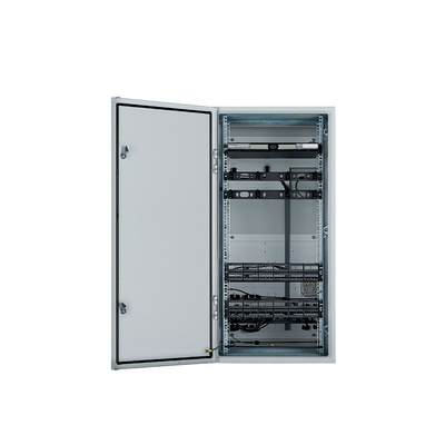 Gabinete Industrial Preconfigurado de Montaje en Pared, Fabricado en Acero Bajo en Carbono, Protección NEMA 4/12 IP66, de 26 UR, Color Gris | ZDF48-RA