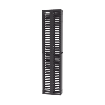 Organizador Vertical PatchRunner™, Doble (Frontal y Posterior), Para Rack Abierto de 45 Unidades, 8in de Ancho, Color Negro | PR2VD08