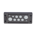Pasacable de 10 Orificios de Marco Rectangular, IP65, 4.41" X 1.42", para Cables no Terminados, Color Negro. | CESU2-E10