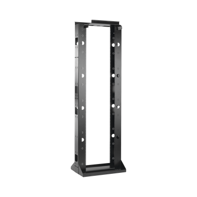 Rack de 2 Postes Sísmico, Estándar de 19 in, Rieles Numerados y Roscados #12-24, Fabricado en Acero, 45 Unidades de Rack, Color Negro | ESDR19FM45U