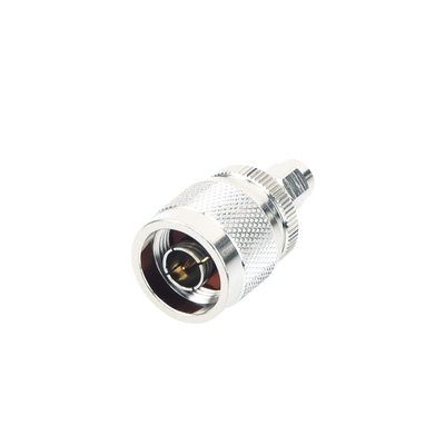 Adaptador en Línea, de Conector SMA Macho Inverso a N Macho, Níquel/ Oro/ Teflón. | RP-3453