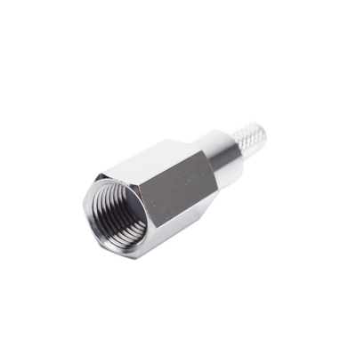 Conector FME Macho de anillo plegable para cable RG-58/U, Niquel/ Oro/ Teflón. | RFE-6000-C