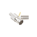 Conector BNC Hembra, 75 Ohm, Anillo Plegable, para RG-59/U, Níquel/ Oro/ Delrin. | RFB-1724