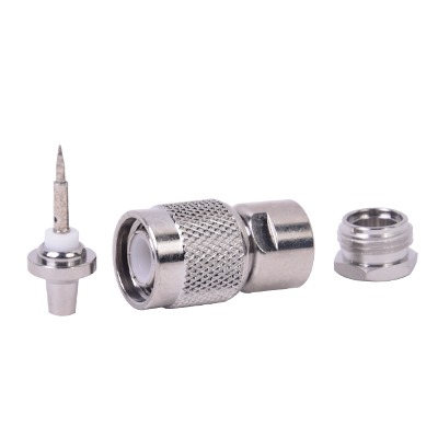 Conector TNC Macho de Rosca para Cable RG-58/U, Grupo C, Níquel/ Plata/ Delrin. | RFT-1204
